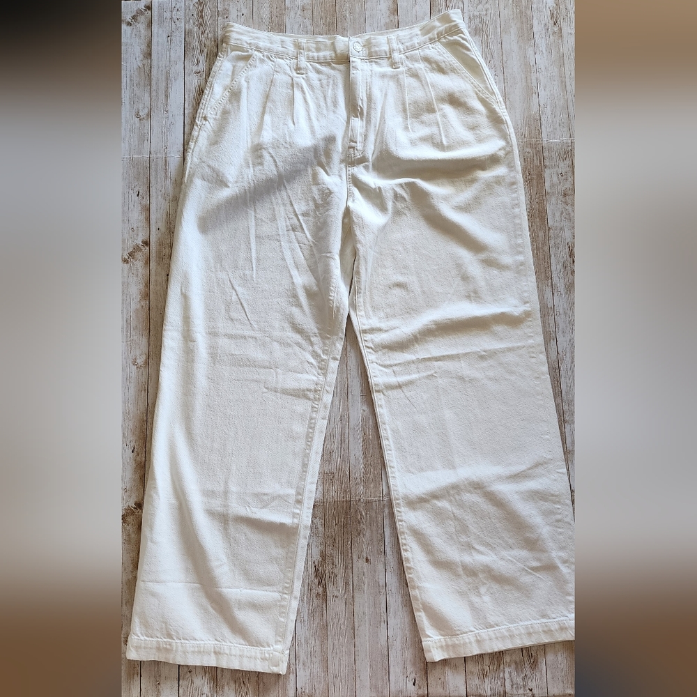 Madewell NWT Baggy Straight Jeans white size 31 womens